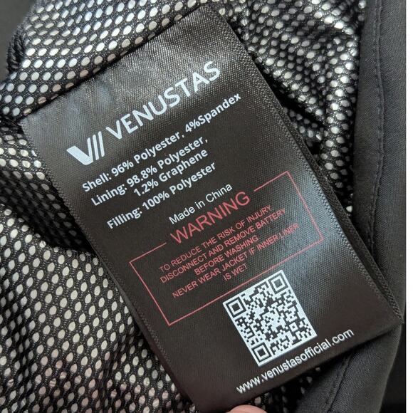 Venustas Womens Heated Jacket NEW Battery Pack Carrying Case Coat Black Gorpcore - Picture 8 of 8